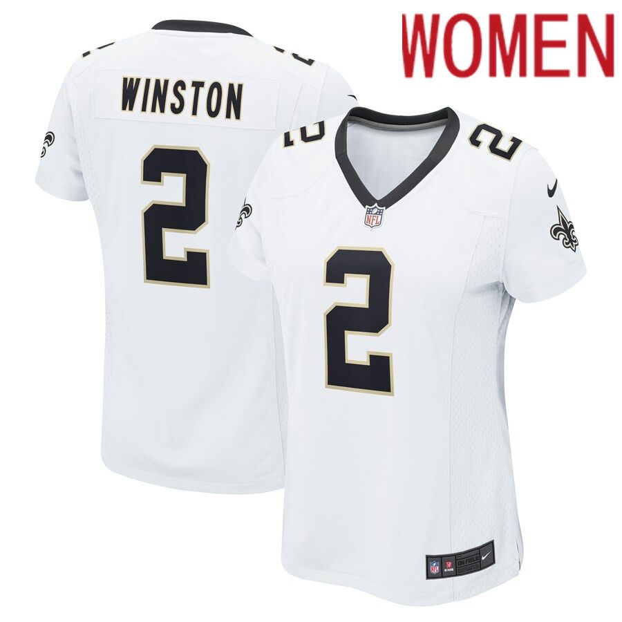 Women New Orleans Saints 2 Jameis Winston Nike White Game Player NFL Jersey